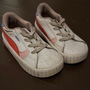 Puma Kids Sneakers - White, Pink, and Red Accents